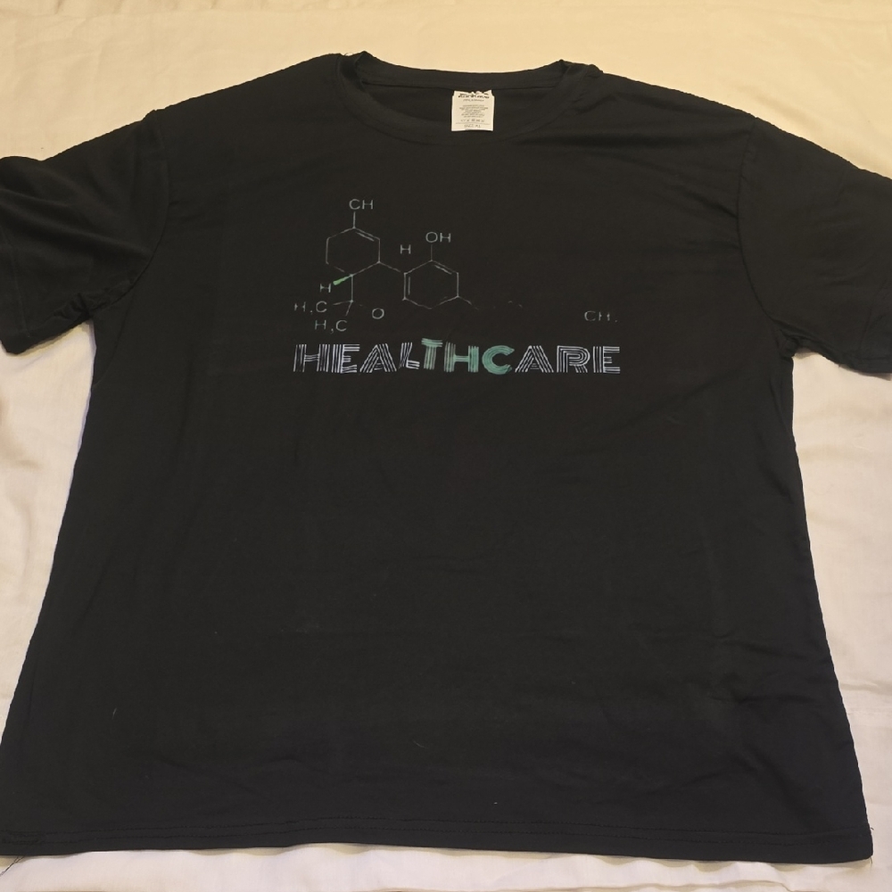 THC Healthcare Graphic Tee - Black with Teal Accents Factory defect